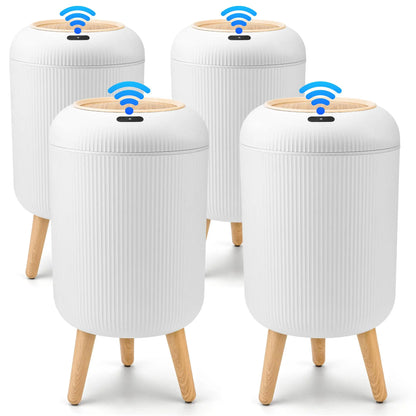 Pukomc Smart Induction Waterproof Trash Can - Multifunctional Motion Sensor Design for Bathroom, Bedroom, and Office - Nordic Style Space-Saving Household Essential