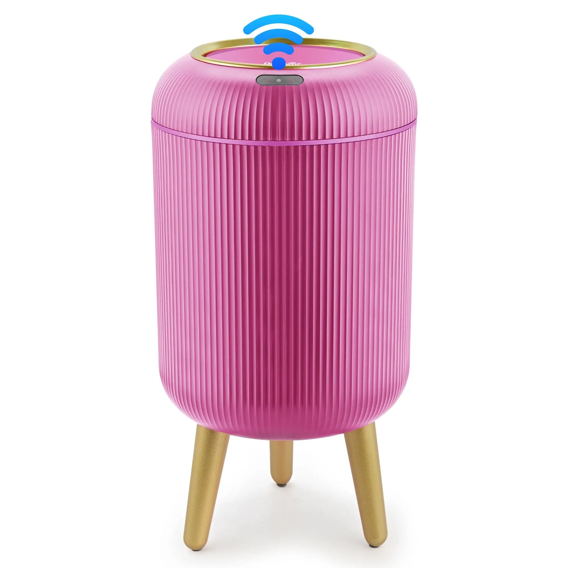 Pukomc Smart Induction Waterproof Trash Can - Multifunctional Motion Sensor Design for Bathroom, Bedroom, and Office - Nordic Style Space-Saving Household Essential