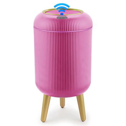 Pukomc Smart Induction Waterproof Trash Can - Multifunctional Motion Sensor Design for Bathroom, Bedroom, and Office - Nordic Style Space-Saving Household Essential
