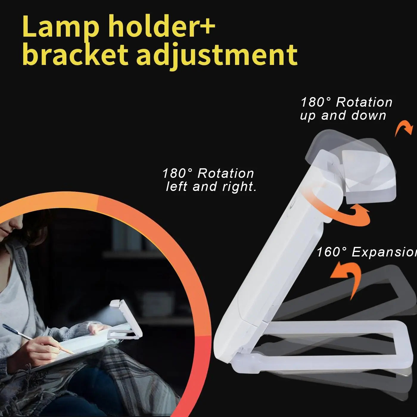 Portable USB Rechargeable Clip-On Book Light – 3 Color Modes, Adjustable Brightness, Eye-Care LED Reading Lamp