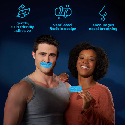 SleepWell Mouth Tape for Better Sleep | Gentle Nasal Breathing Support | Comfortable Skin-Friendly Adhesive | Flexible Nighttime Sleep Strips | Breathable Fabric Design | Wake Up Feeling Refreshed
