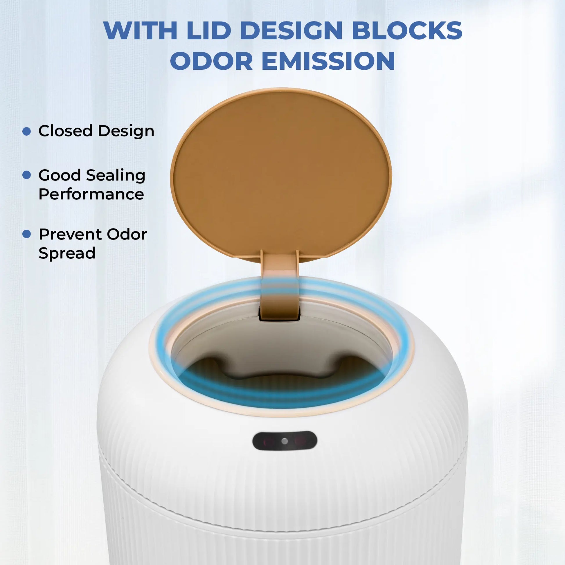Pukomc Smart Induction Waterproof Trash Can - Multifunctional Motion Sensor Design for Bathroom, Bedroom, and Office - Nordic Style Space-Saving Household Essential